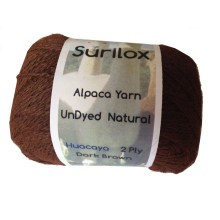 Surilox Alpaca DARK BROWN 2 ply Huacaya Surilox Alpaca DARK BROWN 2 ply Huacaya